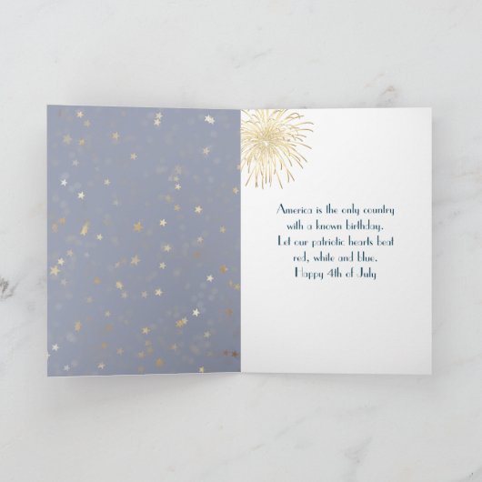 Sad Bald Eagle mit Flag 4. Juli Karte (Innenseite)