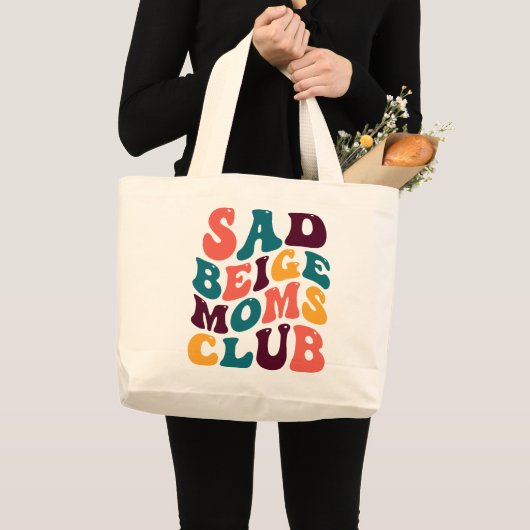 Sad Beige Mamas Club Parco Civico-Ciani Jumbo Stoffbeutel (Vorderseite (Produkt))