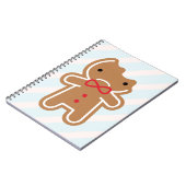 Sad Bitten Kawaii Gingerbread Man Notizblock (Linke Seite)