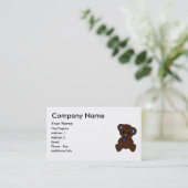 Sad Blue Teddy Bear Visitenkarte (Stehend Vorderseite)