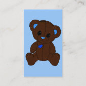 Sad Blue Teddy Bear Visitenkarte (Rückseite)