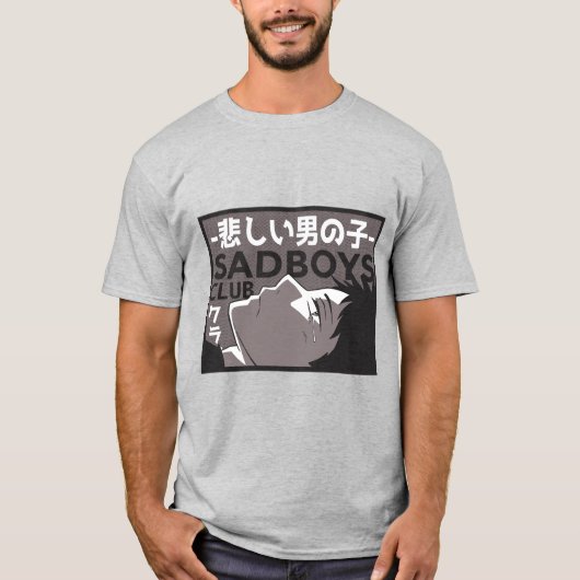 Sad Boy Anime T-Shirt (Vorderseite)