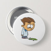 Sad Boy Scientist mit gebrochenem Experiment Button (Vorne & Hinten)