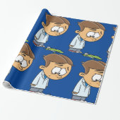 Sad Boy Scientist mit gebrochenem Experiment Geschenkpapier (Ungerollt)