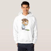 Sad Boy Scientist mit gebrochenem Experiment Hoodie (Vorne ganz)