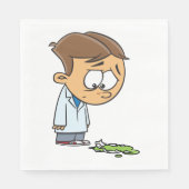 Sad Boy Scientist mit gebrochenem Experiment Serviette (Vorderseite)
