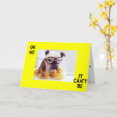 SAD BULLDOG KOMMT GUT WÜNSCHE KARTE (Gelbe Blume)