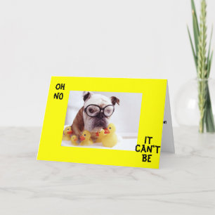 SAD BULLDOG KOMMT GUT WÜNSCHE KARTE