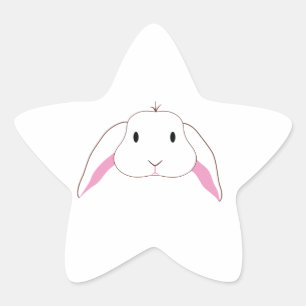 Sad Bunny Stern-Aufkleber