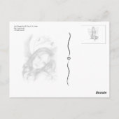 Sad Butterfly Girl Postcard Postkarte (Rückseite)