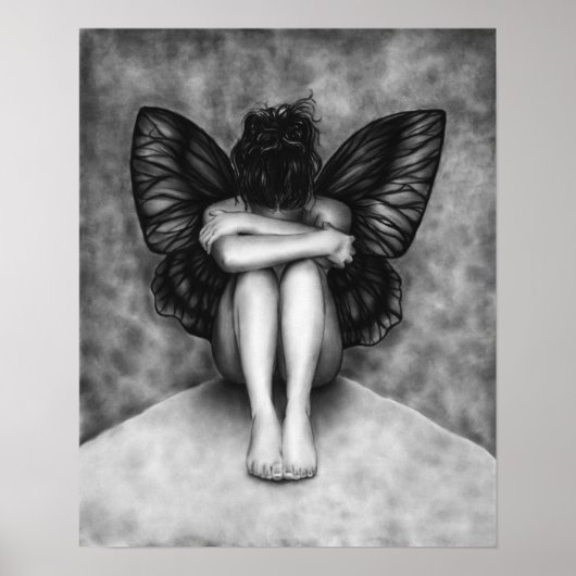 Sad Butterfly Girl Poster (Vorne)