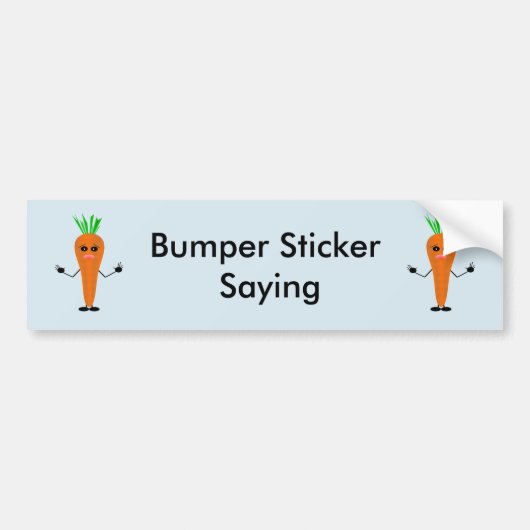 Sad Carrot von Kenneth Yoncich Autoaufkleber (Vorne)