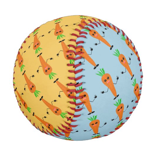 Sad Carrot von Kenneth Yoncich Baseball (Schrägansicht)