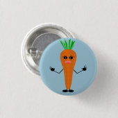 Sad Carrot von Kenneth Yoncich Button (Vorne & Hinten)