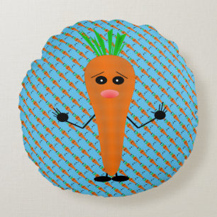 Sad Carrot von Kenneth Yoncich Rundes Kissen