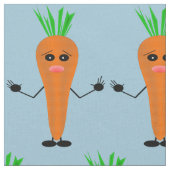 Sad Carrot von Kenneth Yoncich Stoff (Nahaufnahme)