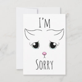 Sad Cat Face: Ich bedauere Dankeskarte