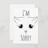 Sad Cat Face: Ich bedauere Dankeskarte (Vorne/Hinten)