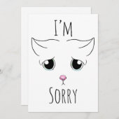 Sad Cat Face: Ich bedauere Einladung (Vorne/Hinten)