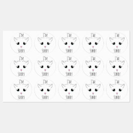 Sad Cat Face: Ich bedauere Etiketten