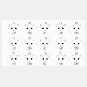 Sad Cat Face: Ich bedauere Etiketten