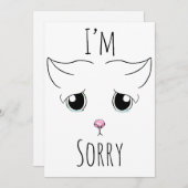 Sad Cat Face: Ich bedauere Feiertagskarte (Vorne/Hinten)
