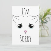 Sad Cat Face: Ich bedauere Feiertagskarte (Stehend Vorderseite)