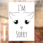 Sad Cat Face: Ich bedauere Fensteraufkleber (Blatt 2)