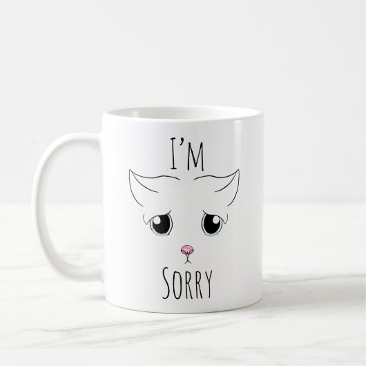 Sad Cat Face: Ich bedauere Kaffeetasse (Links)