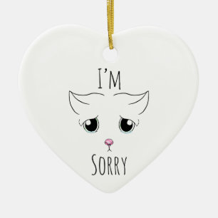 Sad Cat Face: Ich bedauere Keramik Ornament
