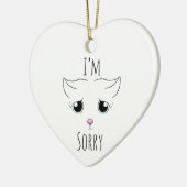 Sad Cat Face: Ich bedauere Keramik Ornament (Links)