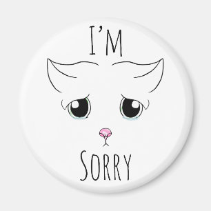 Sad Cat Face: Ich bedauere Magnet