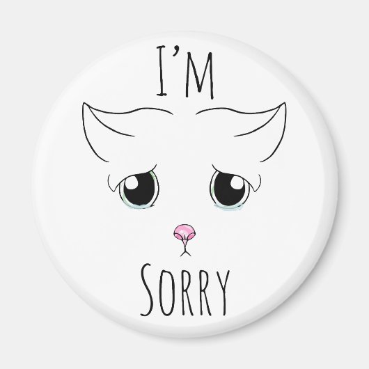 Sad Cat Face: Ich bedauere Magnet (Vorne)