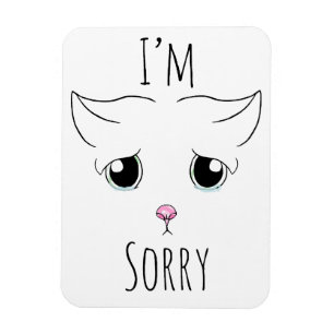 Sad Cat Face: Ich bedauere Magnet
