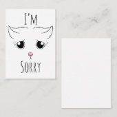 Sad Cat Face: Ich bedauere Mitteilungskarte (Vorne/Hinten)