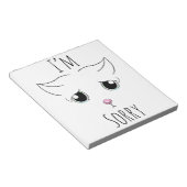 Sad Cat Face: Ich bedauere Notizblock (angewinkelt)
