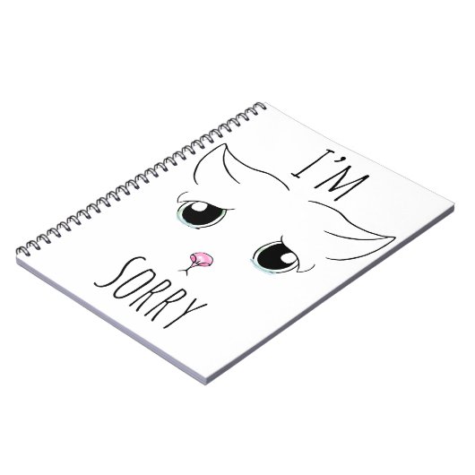 Sad Cat Face: Ich bedauere Notizblock (Linke Seite)