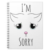 Sad Cat Face: Ich bedauere Notizblock (Vorderseite)