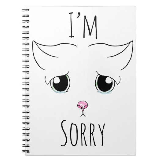Sad Cat Face: Ich bedauere Notizblock (Vorderseite)