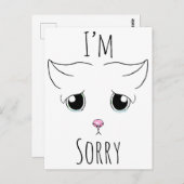 Sad Cat Face: Ich bedauere Postkarte (Vorne/Hinten)