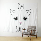 Sad Cat Face: Ich bedauere Wandteppich (Beispiel (Horizontal))