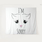 Sad Cat Face: Ich bedauere Wandteppich (Vorderseite (Horizontal))