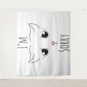 Sad Cat Face: Ich bedauere Wandteppich (Vorderseite)