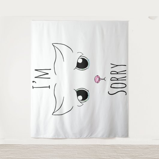 Sad Cat Face: Ich bedauere Wandteppich (Vorderseite)