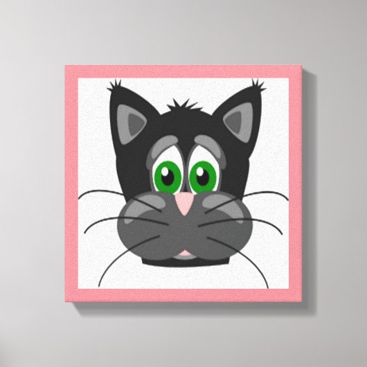 SAD CAT LEINWANDDRUCK (Vorderseite)