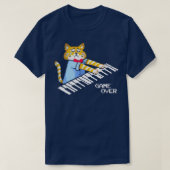 Sad Cat spielt Keyboard-Game Over  T-Shirt (Design vorne)