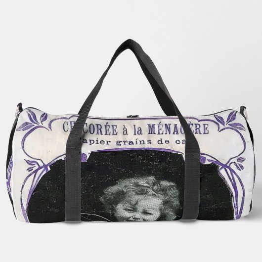 Sad Cherub Angel Print Duffle Bag (Vorderseite)
