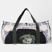 Sad Cherub Angel Print Duffle Bag (Rückseite)