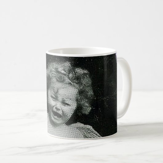Sad Cherub Angel Print Kaffeetasse (VorderseiteRechts)