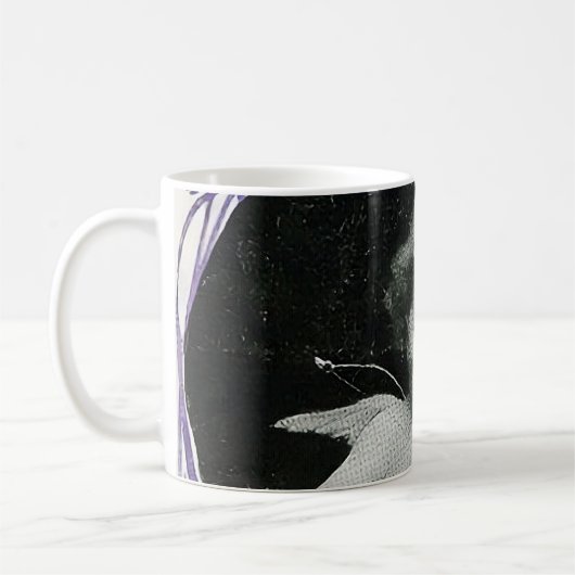 Sad Cherub Angel Print Kaffeetasse (Links)